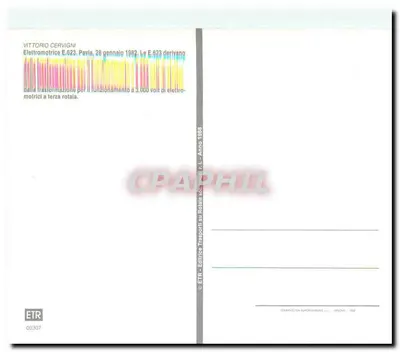 Elektryczny pociąg E.623 w Pawii — przekształcenie na 3000 woltów — ETR, Rok 1988 — Rewers