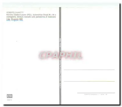 Automotriz a Diesel M1c 84 — Ferrovie Calabro-Lucane (FCL) — ETR, n° 00313 — Verso