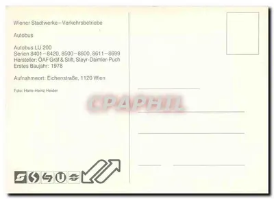 Autobus LU 200 — seria 8557 — Wiener Stadtwerke-Verkehrsbetriebe — Rewers