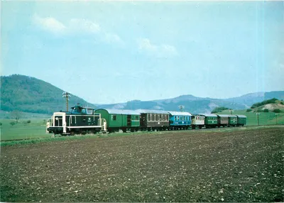 Historiczny pociąg HESSENCOURRIER — Hessen, Niemcy — wydawca Repro+Druck Kassel