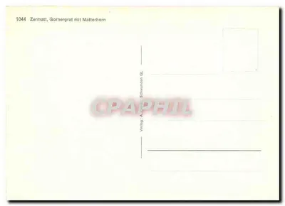 Zermatt — Gornergrat com Matterhorn — Editora: Aukleiser Schwanden GL — Verso