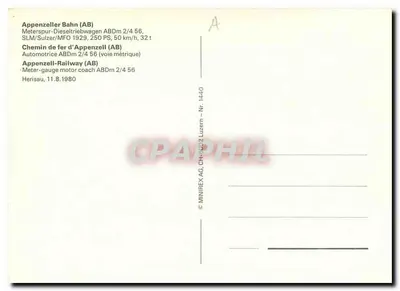 Appenzeller Bahn — Automotrice ABDm 2/4 56 — Rewers