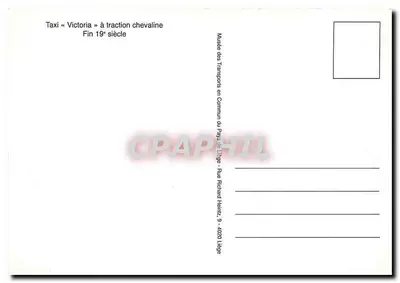 Taxi « Victoria » a trazione equina — Fine 1800 — Museo dei Trasporti Pubblici del Paese di Liegi — Verso