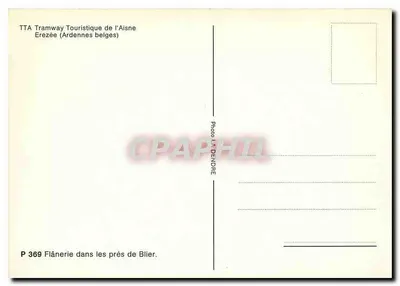 Trem turístico a vapor — Erezée (Ardennes belgas) — TTA Tramway Touristique de l'Aisne — Verso