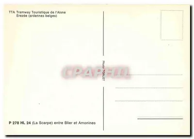 Tramway Turístico da Aisne — A Scarpe entre Blier e Amonines — TTA — P 278 HL 24 — Verso