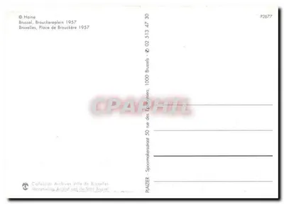 Place Brouckère — Bruxelas — editor Haine, n° P2677 — Verso