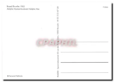 Brukselka - Aleja Adolphe Max — dekoracje Bożego Narodzenia, tramwaj nr 60 — nr P 5066 — Rewers