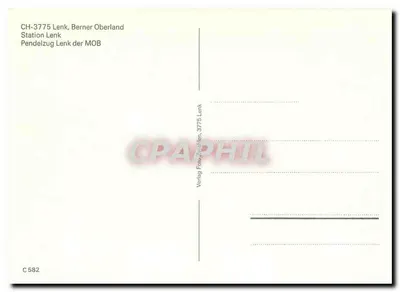 Stacja Lenk, Berner Oberland — Pendelzug Lenk firmy MOB — nr C 582 — Rewers