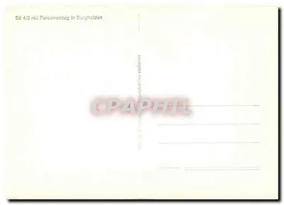 Trem a vapor — Burghalden — n° Ed 4/5 — Verso