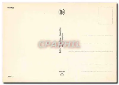 Linha férrea a vapor das 3 Vales — Nismes, Olloy, Vierves, Treignes — Editor Th. Nismes, Bruxelas — Verso