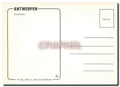 Antwerpen — Groenplaats — Uitg. Thill, N.V., Brussel — Verso
