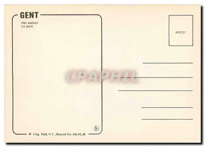 Gent — Stacja — Wyd. Thill, N.V., Bruksela, nr 450/51 — Rewers