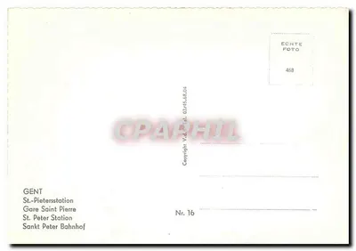 Gent – Stacja Świętego Piotra – CPAHIL, nr 16 — Rewers