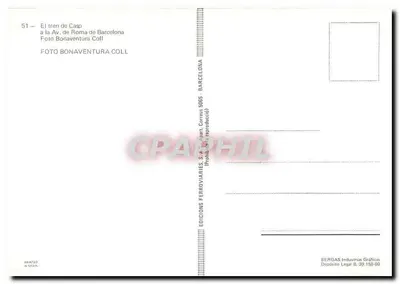 Pociąg Casp na avenue de Rome w Barcelonie — Wydawnictwo Ferroviarie SA, nr 51 — Rewers
