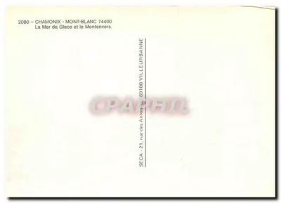Morze lodowe i Montenvers — Chamonix — wydawca SECA — Rewers
