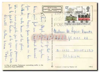 Um Policial da City of London — Área da Catedral de St. Paul — Borough of Camden (Londres) Limited — Verso