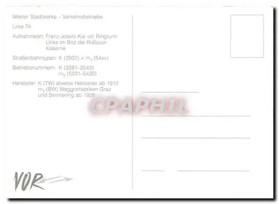 Tramwaj w Wiedniu — przystanek Zentralfriedhof — Wiener Stadtwerke — Rewers