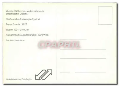 Tramwaj w Wiedniu — Tramwaj typu M, wagon 4004, linia 231 — Wiener Stadtwerke-Verkehrsbetriebe — Rewers
