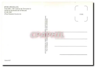 Bruxelas — Tramway n°37 na parada da Avenida da Woluwe — Éditions du Cabri — Verso