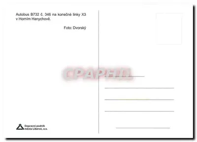 Autobus B732 nr 346 — linia X3 — Horní Hanychov — Rewers