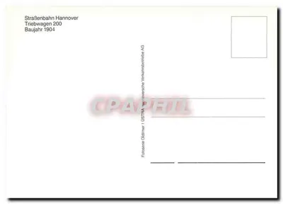 Tramway Hannover — Tramway 200 — Verso