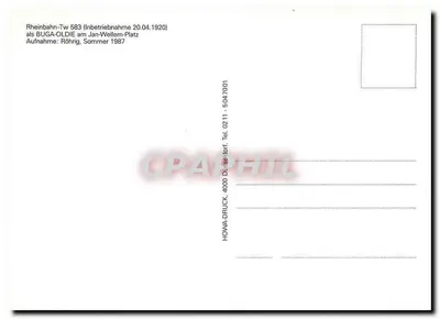 Tramwaj BUGA-OLDIE — Rheinbahn-Tw 583 — HOWA-DRUCK, Düsseldorf — Rewers
