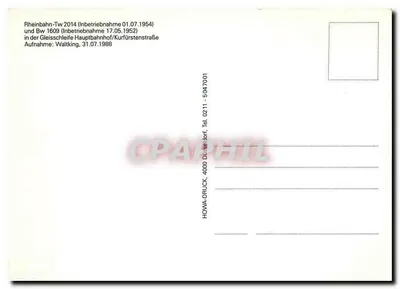 Tramwaj w Düsseldorfie — Oberkasse — HOWA-DRUCK, 40000 Düsseldorf — Rewers