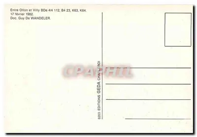 Tramway de Romme — entre Ollon e Villy — Éditions Geda — Verso
