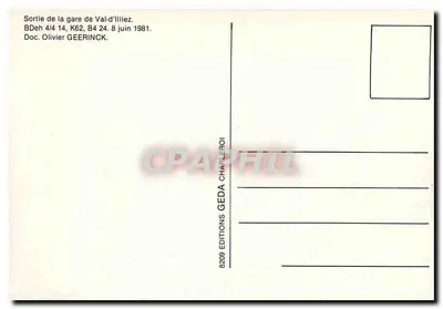 Elektryczny pociąg BDeh 4/4 nr 14 — Val-d'Illiez — Wydawnictwo GEDA — Rewers