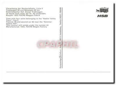 Tramwaj z doliny Neckara — linia 5 — wydawca HSB — Rewers