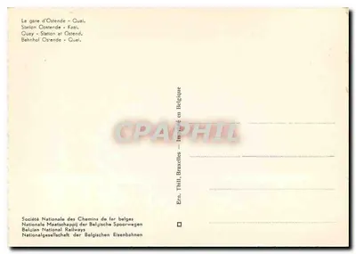 Estação de Ostende — Ponto de embarque — Editor Thill, Bruxelas — Verso