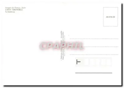 Grenoble — Trem elétrico decorado com luzes de Natal — Éditions FLASH CARTES — Verso