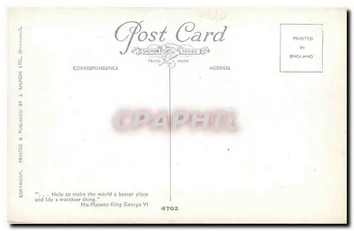 O "Golden Arrow" — Southern Railway — editor A. Salmon Ltd. n° 4702 — Verso