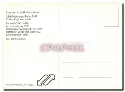 Pociąg ÖBB seria 5047 — seria 5047.001-020 — Österreichische Bundesbahnen — Rewers