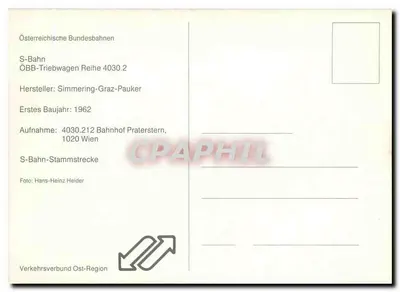 S-Bahn — OBB-Triebwagen Reihe 4030.2 — Österreichische Bundesbahnen — Verso