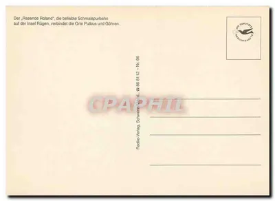 Trem de via estreita rumo ao Mar Báltico — Radtke-Verlag, Schwerm. Meckl., n° 86 8112 — Verso