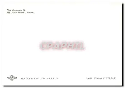 Oberleitungsbus 54 — VEB „Ernst Grube“, Werdau — Planet-Verlag Berlin, nr A 4/76 — Rewers