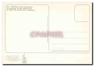 NANTES em trem — Colagem de estações — Edição Artaud & Cie — Verso