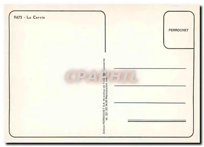 Cervin — Widok z pociągu Matterhorn — Wydawnictwo Perrochet — Rewers
