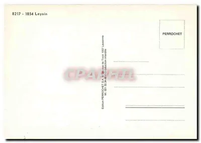 Leysin — vista panorâmica — Edição Perrochet, n° 8217 — Verso