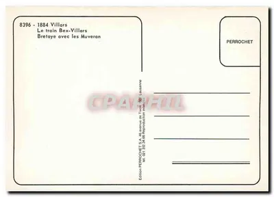 O trem Bex-Villars — Bretaye com os Muveran — Édition Perrochet — Verso