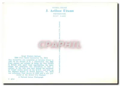 Locomotywa 2818 — Great Western Railway — J. Arthur Dixon — Rewers