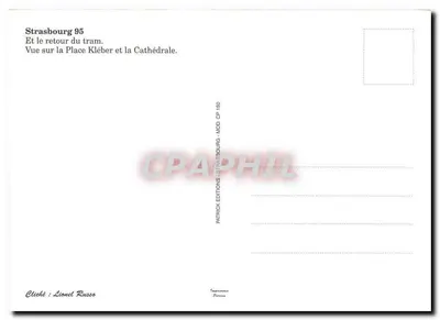 Estrasburgo — Praça Kléber e a catedral — Patrick Éditions Strasbourg, n°150 — Verso