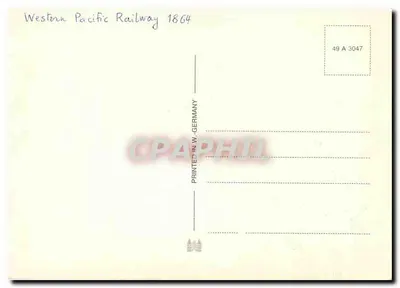 Locomotiva n°1 — Western Pacific Railway 1864 — 49 A 3047 — Verso