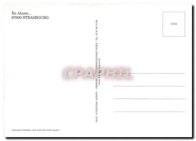Estrasburgo — Trem — Edições EUROP — Verso