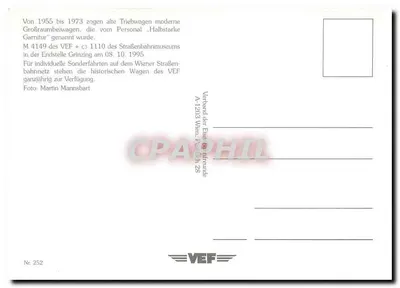 Tramway em Viena — Schottentor — VEF — Verso