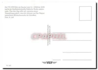 Tramwaj Gz 760 pod mostem nadwjazowym Landesbank — Bruksela, 1959 — Verband der Eisenbahnfreunde — Rewers