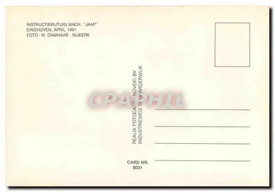 Pociąg elektryczny RJ 9782500-7 — Eindhoven — Réalis Fotocard Noveki — Rewers