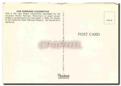 Locomotywa X4294 — Ostatnia parowozowa lokomotywa zakupiona przez Southern Pacific Railroad — Plastichrome — Rewers