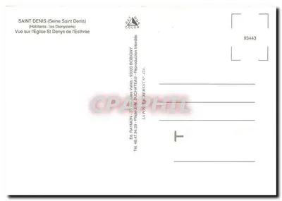 O Tramway em Seine-Saint-Denis — Ed. DUCHATEAU, N° 93443 — Verso